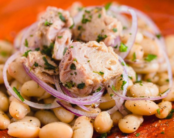 Salada de Feijão Branco com Atum e Cebola 1